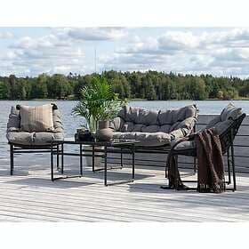 Venture Design Soffgrupp Ture med Dynor Tina Sofa Set, Black, Grey, Steel 2043-4