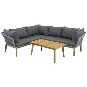 Venture Design Loungegrupp Chania Utomhus corner sofa Grå / grå dyna akacia 9329