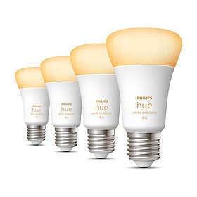 Philips Hue White Ambiance LED E27 A60 2200K-6500K 800lm 6W 4pack