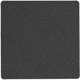 Lind DNA Square Coasters Hippo 10x10 cm, Black-Anthracite Svart Läder