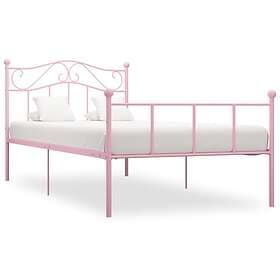 vidaXL Seng Ramme rosa metall 90x200 cm