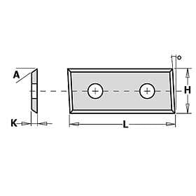 CMT Hyvelkniv 790.283.12; 28.3x12x1.5 mm; HWM; 1 st.