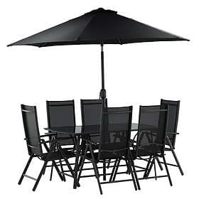 Venture Design Matgrupp Break med Parasoll Brekki Dining Set inc. Umbrella- Blac