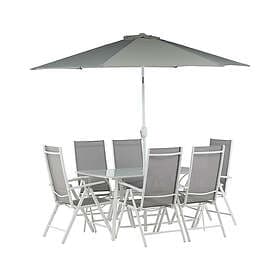 Venture Design Matgrupp Break med Parasoll Brekki Dining Set inc. Umbrella- Whit