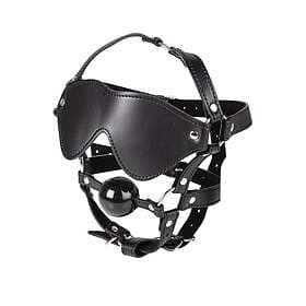 Full Head Blindfold & Ball Gag Set