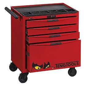 Teng Tools Tool Trolley TCW804N 4 drawers, röd