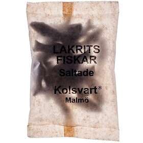 Kolsvart Salta Lakritsfiskar 120g