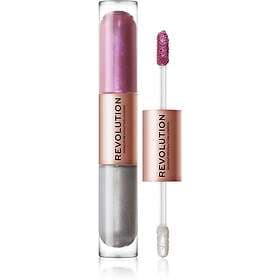 Makeup Revolution Double Up Flytande ögonskugga 2-i-1 Skugga Subliminal Lilac 2x