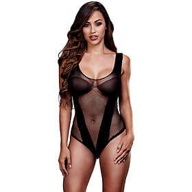 Baci Fishnet Jacquard Teddy One Size