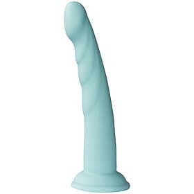 Dillio Platinum Slim Seven Teal Dildo med Sugkopp 21 cm Grön