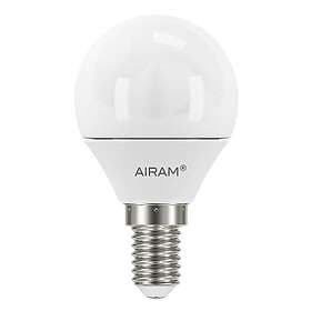 Airam LED Opal P45 4.9W E14 470lm, 2-pack Vit Opalglas