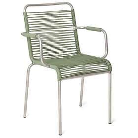 Fiam Mya Spaghetti Karmstol, Sage Green Aluminium