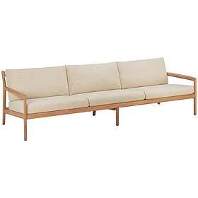 Ethnicraft Jack Outdoor Sofa Natur / Teak, 3-Sits Svart Teak