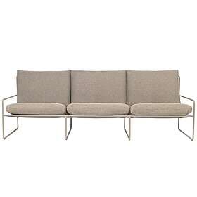 Ferm Living Desert Dolce Sofa Cashmere/Mörk Sand 3-Sits Dark Stål