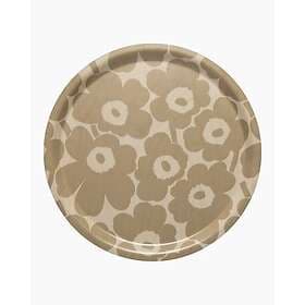 Marimekko Mini Unikko Bricka Ø31 cm Plywood Ljusbrun/Beige