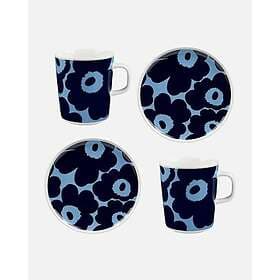 Marimekko Unikko Frukost 4 delar Set