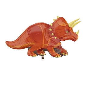 Folieballong 106x60 cm – Triceratops en imponerande dinosaurie