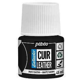 Pebeo Cuir Leather 45ml läderfärg – Svart, matt satin-finish