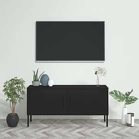 vidaXL TV-bænk svart 105x35x50 cm stål 336232