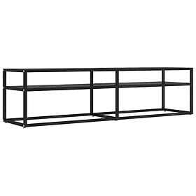 vidaXL TV-bænk svart 160x40x40,5 cm härdat glas 331719