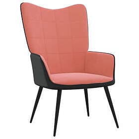 vidaXL Vilstol rosa sammet och PVC 327813