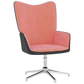 vidaXL Vilstol rosa sammet och PVC 327857