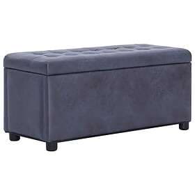 vidaXL Ottoman med förvaring 87.5 cm grå konstmocka 281376