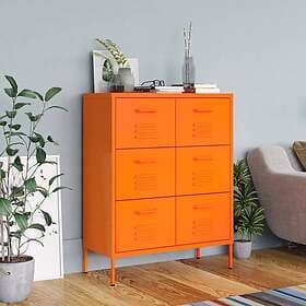 vidaXL Byrå orange 80x35x101.5 cm stål 336147