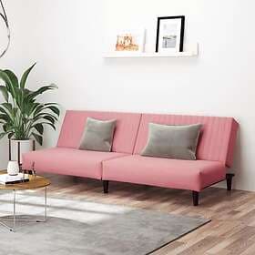 vidaXL Sovesofa 2-sæders rosa sammet 337643