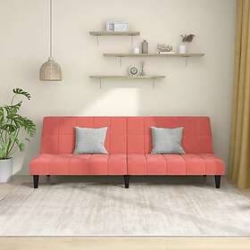 vidaXL Sovesofa 2-sæders rosa sammet 337506