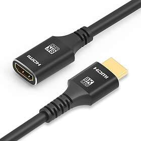 NÖRDIC HDMI förlängningskabel 1.5m 8K60Hz 4K144 HDMI 2.1 48Gbps Ultra High Speed