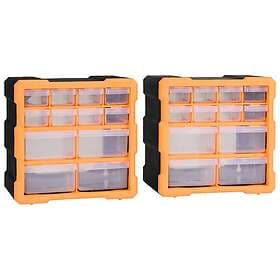 vidaXL Sortimentskåp with 12 drawers 2 st 26.5x16x26 cm 147581