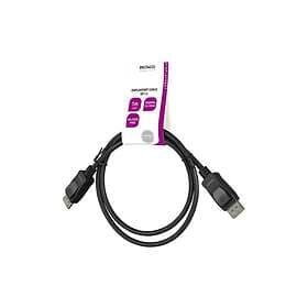 Deltaco DisplayPort-kabel, DP 1.4, 8K@60Hz, 1m, svart