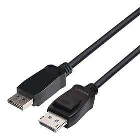 Deltaco DisplayPort-kabel, DP 1.4, 8K@60Hz, 3m, svart