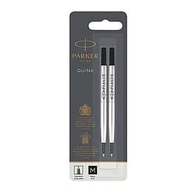 Parker Quink Rollerballrefill Medium 2-pack Black