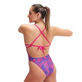 Speedo Allover Digital Tie Back Swimsuit (Dame)