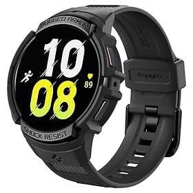 Spigen Samsung Galaxy Watch 6 44mm Skal och Armband Rugged Armor Pro Svart