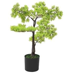 vidaXL Konstgjort bonsaiträd i kruka cypress 60 cm grön 336319