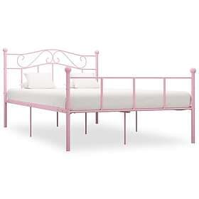 vidaXL Seng Ramme rosa metall 120x200 cm 284539