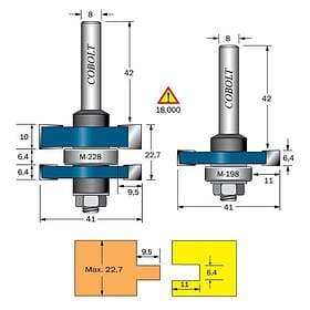 Cobolt Spontnings-sats (2 fräsar)