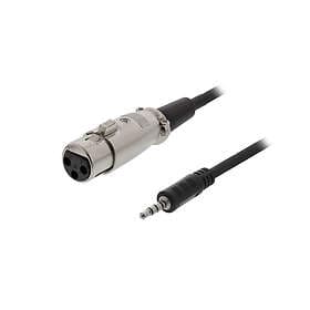 Deltaco XLR Kabel till 3.5 mm 1.5 Meter, 3-pin XLR, Cisco pinout Svart