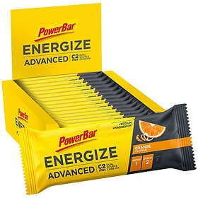 PowerBar Energize Advanced 55g 15 Units Orange Energy Bars Box Gul