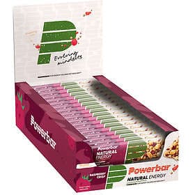 PowerBar Natural Energy 40g 18 Units Raspberry Crisp Energy Bars Box Guld