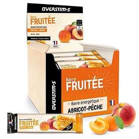 Overstims 30g Fruit Apricot Peach Energy Bars Box 35 Units Silver