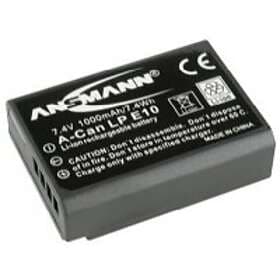 Canon Ansmann A-Can LP-E10 Batteri Li-Ion 1000 mAh för EOS 1500, 2000, 3000, 4000, Kiss X80, Kiss X90, Rebel T100, Rebel T7, Rebel T7+