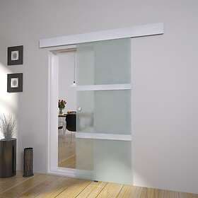 vidaXL Skydedør glas och aluminium 178 cm silver 60266