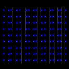 vidaXL Ljusdraperi 3x3 m 300 lysdioder blå 8 funktioner 328930