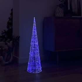 vidaXL Ljuskon LED pyramid akryl blå 90 cm 329803