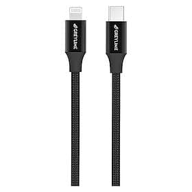 GreyLime Braided USB-C to MFI Lightning Cable Svart 1 meter