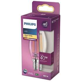 Philips LED Classic 40w kron e14 klar